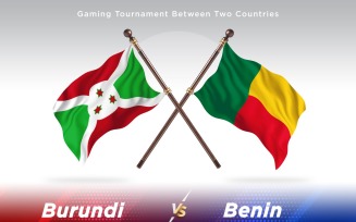 Bosnia versus Benin Two Flags