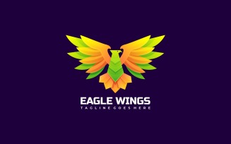 Eagle Wings Gradient Colorful Logo Style