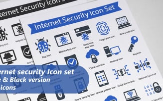 Internet Security Icon Set Template