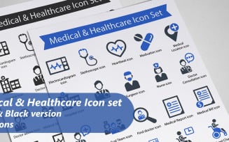 Medical And Healthcare Icon Set