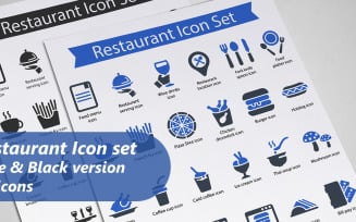 Restaurant Icon Set Template