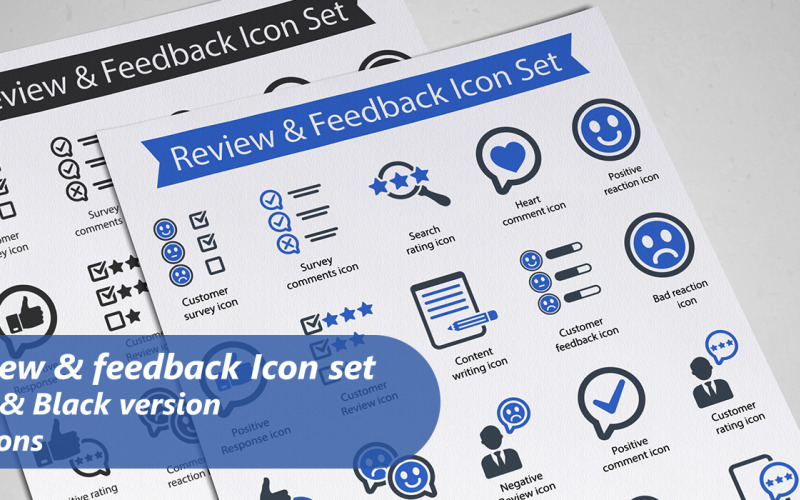 Review and feedback Icon Set
