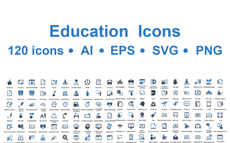 120 School and Education Icons