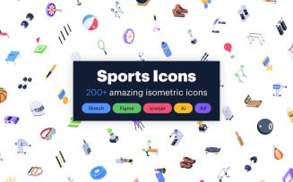 200+ Sports Isometric Icons