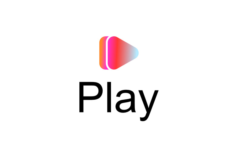 Colorful Fun Play Gradient Logo Logo Template