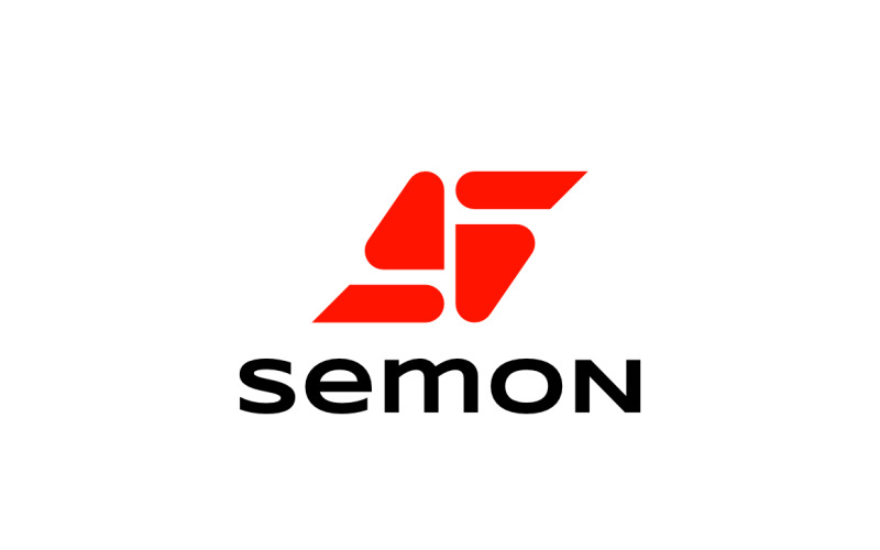 Dynamic S N Red - Simple Logo Logo Template