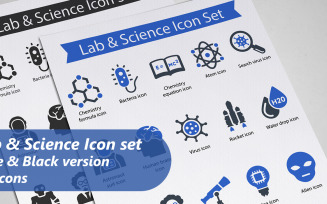 Lab and Science icon set template