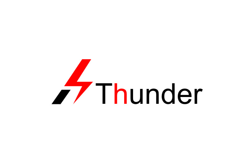 Letter H Thunder Clever Logo Logo Template