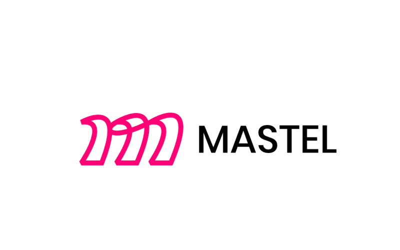 Letter M Pink Pastel Logo Logo Template