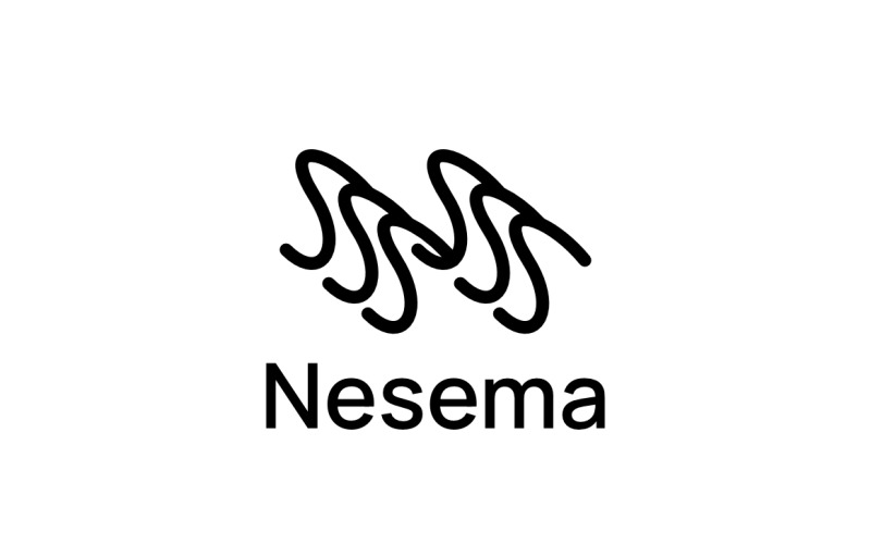 Letter N Line Simple Logo Logo Template