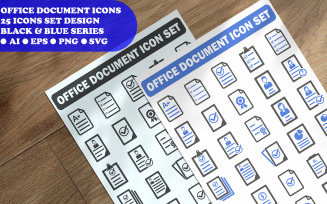 Office Document Icon Set Template