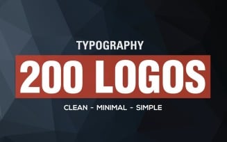 200 Premium Typography Logos Bundle