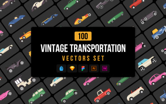 100 Vintage Transport Icons