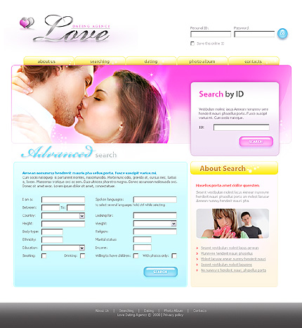 Сайт бебон бибон знакомств моя страница. Dating Page Design.