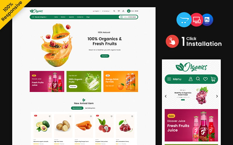 Template #203052 Fresh Fruit Webdesign Template - Logo template Preview
