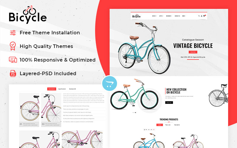 Bicycle - Multipurpose Responsive OpenCart Theme OpenCart Template