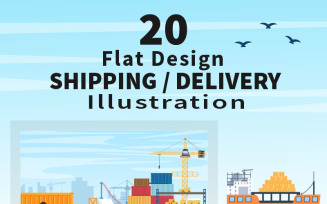20 Delivery Container Truck or Plane Transportation