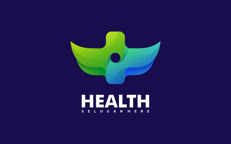 Health Symbol Gradient Logo Logo Template