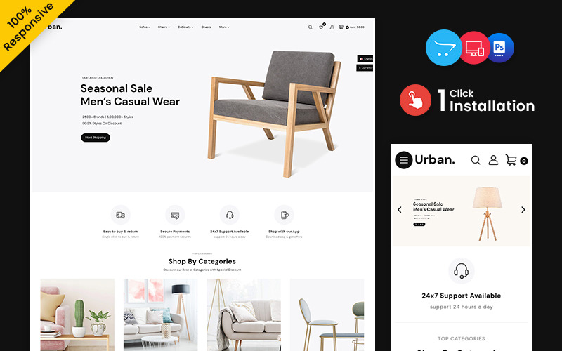 Urban – Interior and Furniture Multipurpose OpenCart Store OpenCart Template
