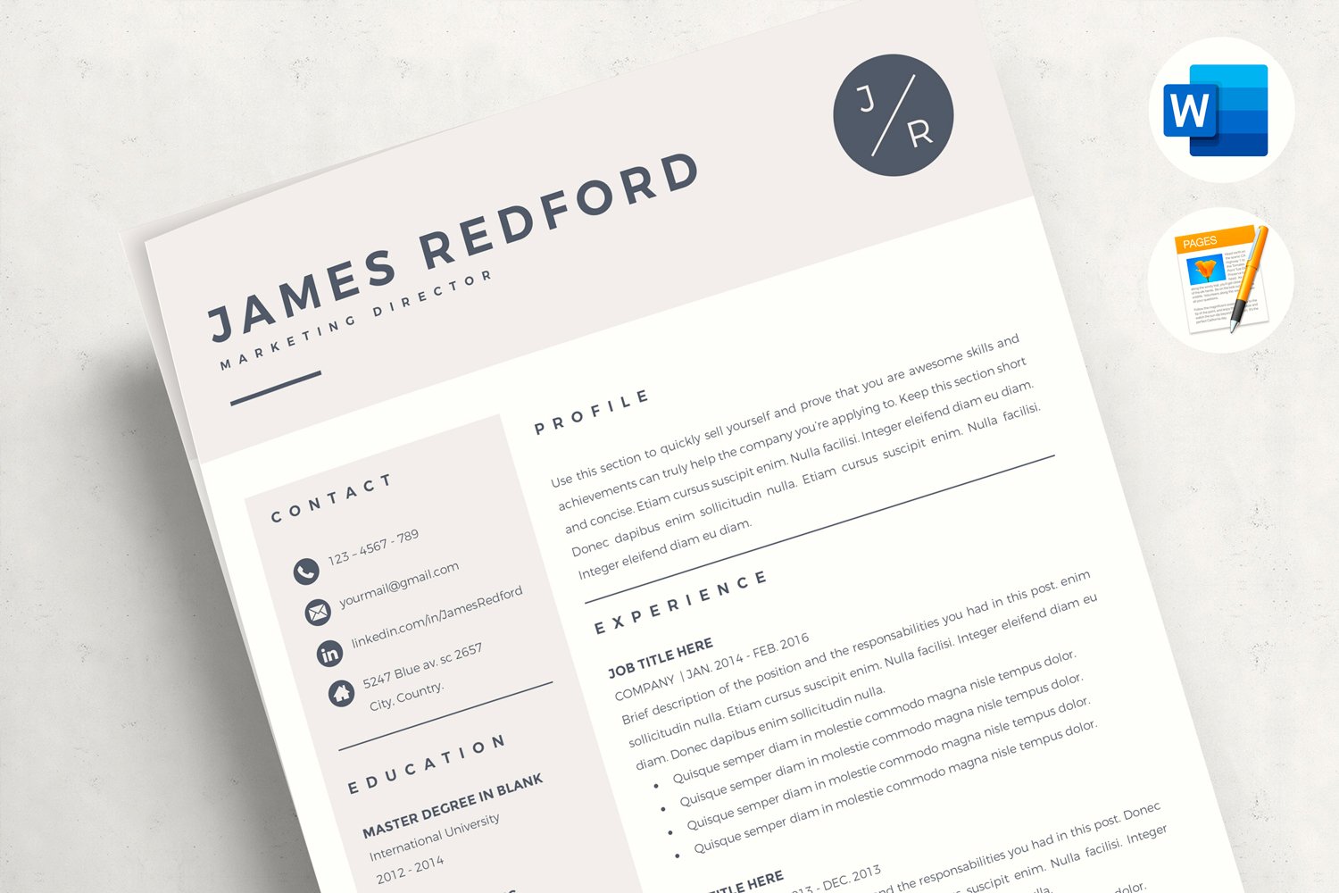 Template #203142 Resume Template Webdesign Template - Logo template Preview