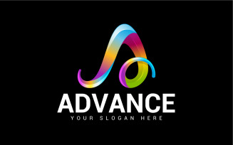ADVANCE A Letter Logo Design Template