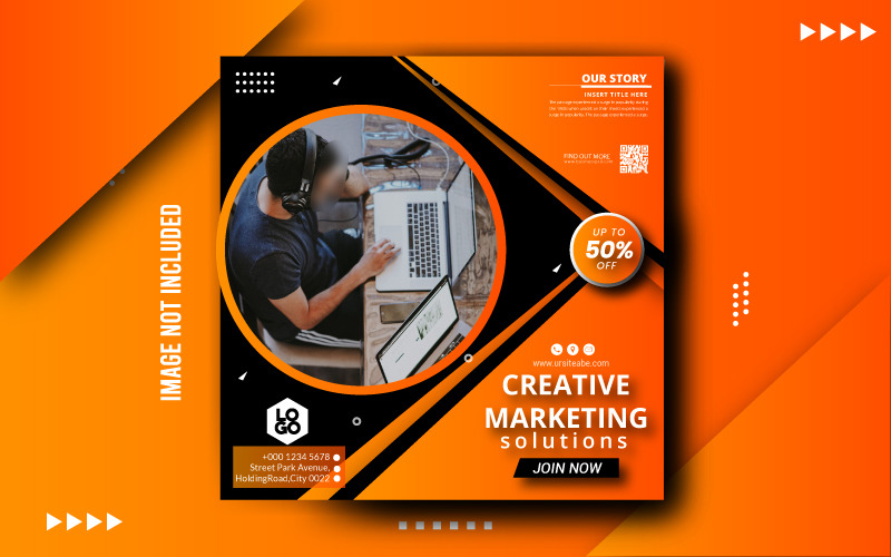 Creative Marketing Solution Web Banner Social Media