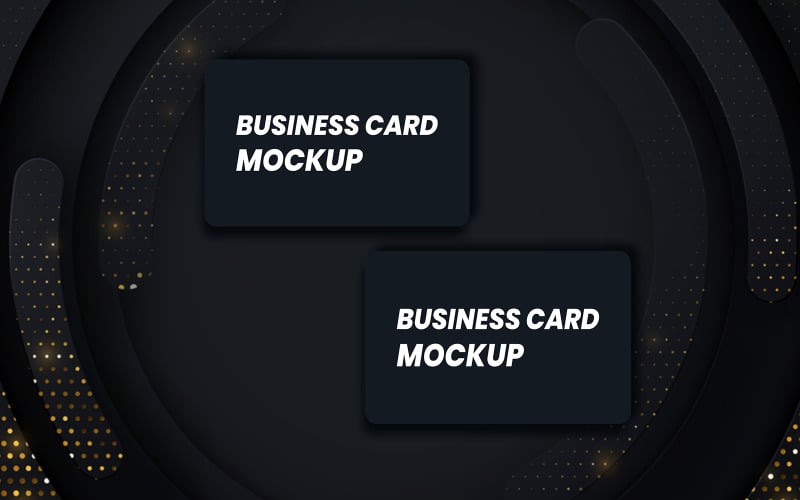 Dark Business Card Mockup Template Product Mockup