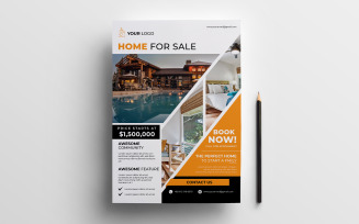 Elegant Home Real Estate Modern Business Flyer Design Template