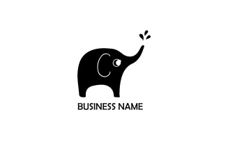 Elephant Abstract Logo Template