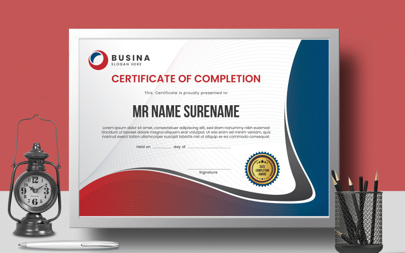 Professional Completion Certificate Certificate Template