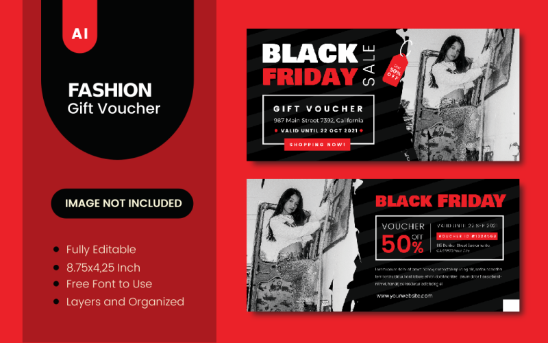 Sale Black Friday Gif Voucher Corporate Identity