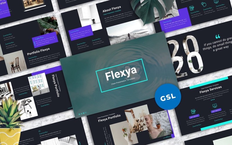 Flexya - Clean Minimalist Googleslide Google Slide