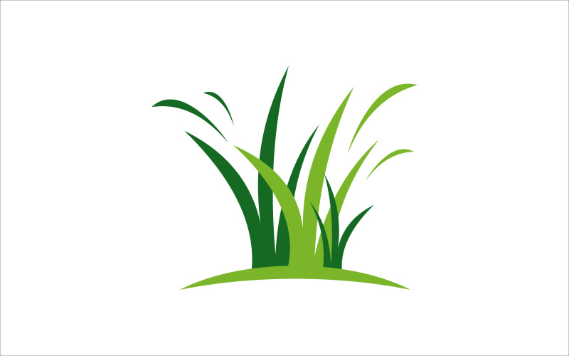 Green grass vector template Logo Template