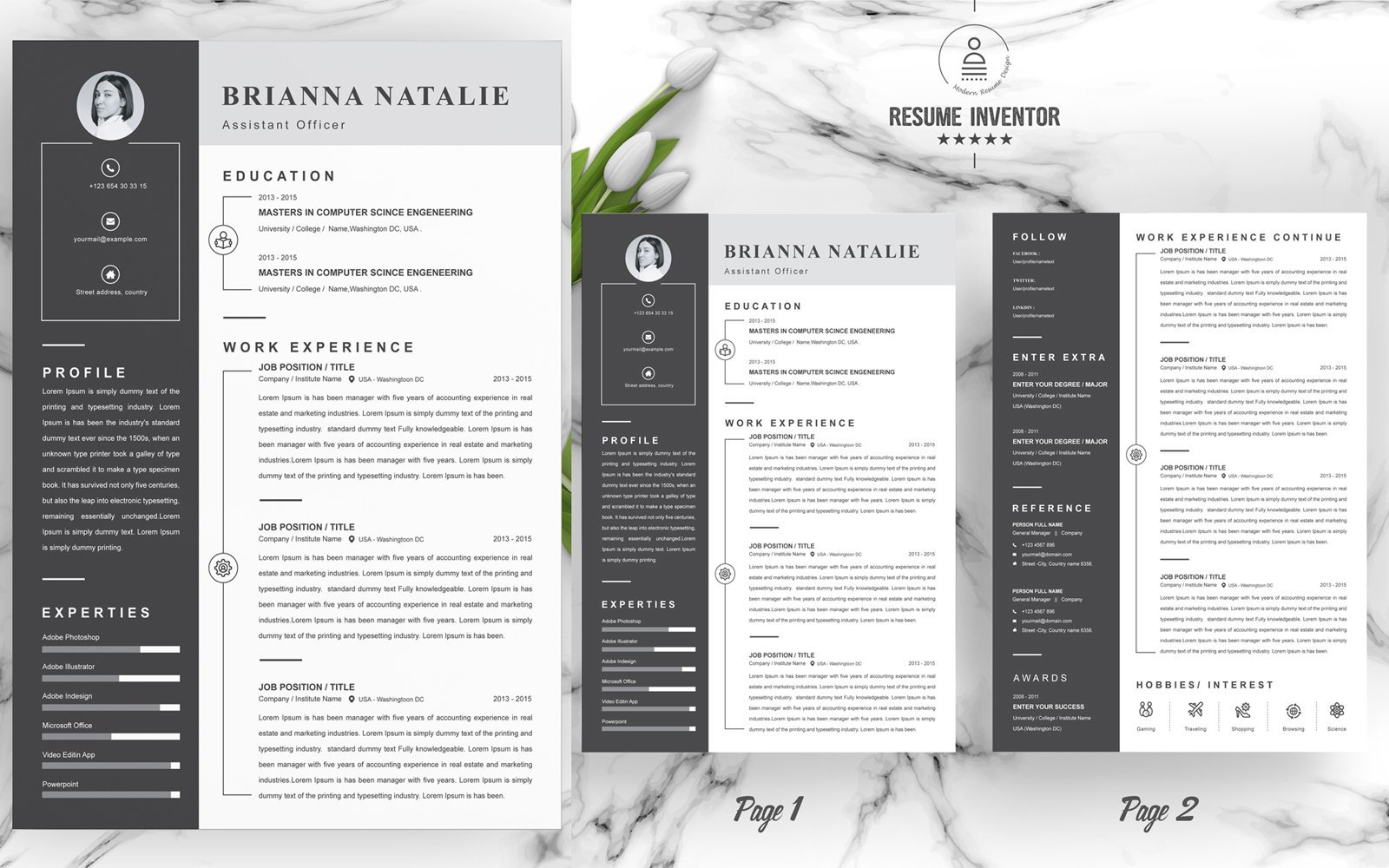 Template #203380 Resume Template Webdesign Template - Logo template Preview