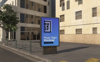 mupi billboard Street advertising mockup 3d rendering design