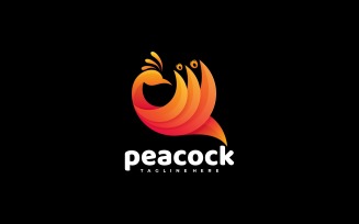 Peacock Gradient Logo Template