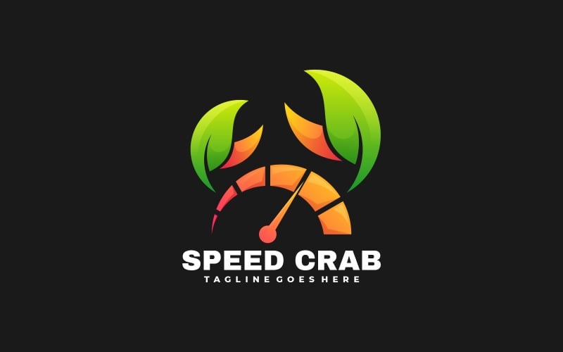Speed Crab Gradient Logo Style Logo Template