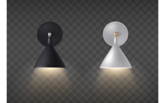 Lamp Realistic 2 Vector Illustration Concept