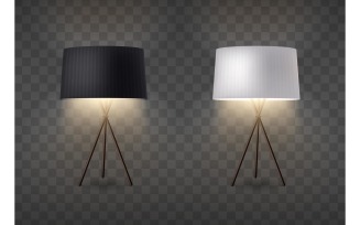 Lamp Realistic Vector Illustration Concept