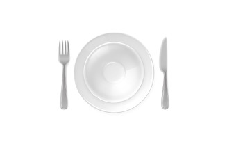 Plates Dishes Dishware Realistic Vector Illustration Concept