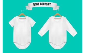 Realistic Baby Bodysuit Vector Illustration Concept