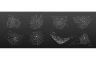 Realistic Cobweb Set Vector Illustration Concept