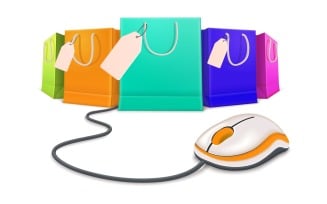 Shopping Bag Realistic 6 Vector Illustration Concept