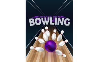 Realistic Bowling 4 Vector Illustration Concept