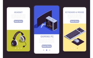 Gaming Gadgets Isometric-01 Vector Illustration Concept