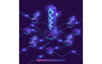 Genetic Engineering Isometric Vector Illustration Concept