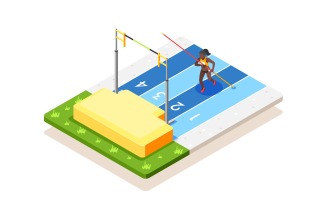 International Olympic Day Isometric Composition 2 Vector Illustration Concept