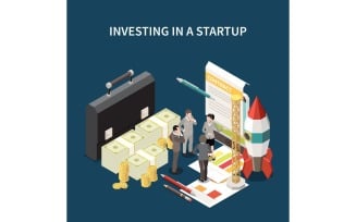 Startup Project Isometric Concept 2 Vector Illustration Concept