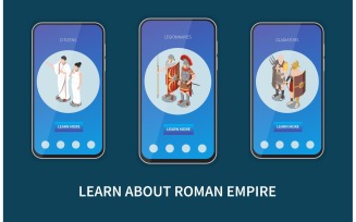 Roman Empire Isometric 2 Vector Illustration Concept