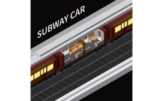 Subway Underground Metro Isometric 3 Vector Illustration Concept
